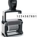 Trodat Numberer Stamp Professional 55510 10 Digits, Self-Inking, 3/16" (5 mm) Characters, Black Ink