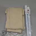 Vatge Doorway Curtains with Rod and Magnetic Closure, Door Curtains for Doorways, 80 Inch Drapes for Closet Door/Living Room/Laundry/Pantry, 1 Panel, W42 x L80, Beige