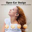 OHAYO Open Ear Headphones,Over Ear Earbuds with Ergonomic Earhook,Bluetooth Headphones 5.4 with Smart Digital Display,40H Playtime,IPX6 Waterproof,Touch Control Operate Fit Cycling,Running,Workout
