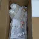 Gold Farmhouse Chandelier 3-Light Boho Pendant Lamp with Rattan Shade 26 Rustic Chandelier Light Fixture with Height Adjustable Hanging Pole for Dining Room, Living Room, Bedroom, E12 Base