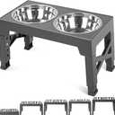 Pet Supplies : Niubya Elevated Dog Bowls with 2 Stainless Steel Dog Food Bowls, Raised Dog Bowl Adjusts to 5 Heights (3.15", 8.66", 9.84",11.02", 12.2") for Small Medium and Large Dogs : Amazon.com