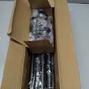 Curtain Rods for Windows 48 to 84 inch, 1inch Decorative Blackout Wrap Around Curtain Rod Set,Matte Black Splicing Heavy Duty Metal Curtain Rod with Brackets (37"-98"-1Pack)