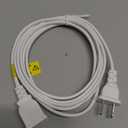 White Thin Extension Cord 10 Feet Polarized US 2 Prong 5A 625W Male-Female Extension Power Cable for Indoor Use with Single Outlet Ideal for Holiday Lights, Lamps, Cameras, Appliance (1 Pack)