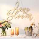 Yuntau Love in Bloom Bridal Shower Decorations 24 x 20 in Bridal Shower Party Sign for Backdrop Large Wooden Wedding Engagement Supplies Decoration Wedding Party Photo Props Supplies