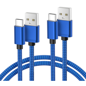 Basesailor USB Type C Charger Cable 10FT 2Pack,Nylon Charging Cord for iPhone 17 16 15 Pro Max,Samsung Galaxy Z Fold 5,Note 20,Tab S9 S10 S10E 10E FE S25 S24 Plus Ultra,A55 A54,Google Pixel 8 7 6