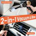 Brushless Motor Portable Cordless Car Vacuum Cleaner 25000 Pa High Power, LCD Display, Rechargeable Handheld Vacuum for Car, Home, Office | Efficiently Removes Pet Hair, Sofa (Black & Gold)