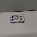 AGVEE 3+3 6 Pack for iPhone 15 6.1" / 15 Plus 6.7" Camera Lens Cover Protector, Metal Ring 9H Tempered HD Glass Camera Cover Protector Film, Silver