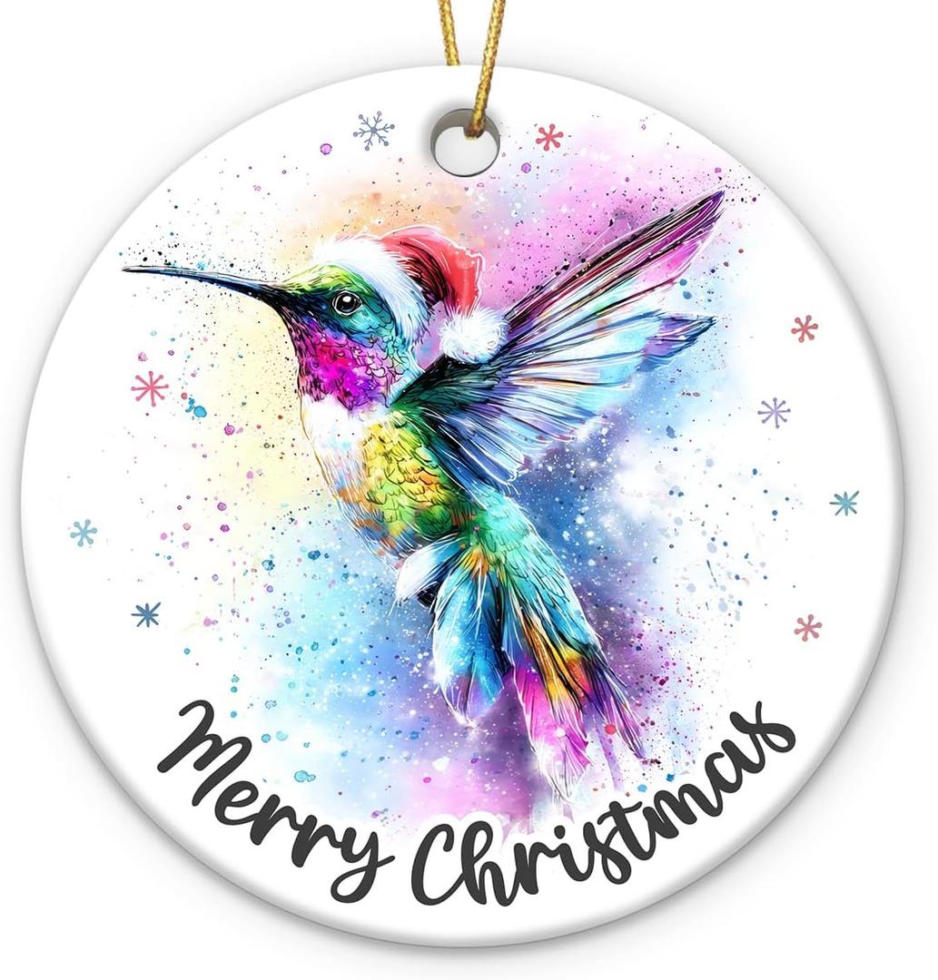 8 x Hummingbird Christmas Ornament 2025 - Hummingbird Ornaments for Christmas Tree, Gifts for Girls, Friends, Humming Bird Christmas Decorations 2025, Bird Gifts for Bird Lovers Women