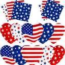 4th Of July Party Supplies,Patriotic Paper Plates and Napkins Red White Blue Fourth Of July Party Decorations for Memorial Day Party