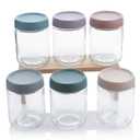 6 Pack 16oz Glass Mason Jars with Airtight Lids: Overnight Oats Containers with Lids, Meal Prep Jars for Salad, Yogurt, Chia Pudding, Small Food Storage Cups for Breakfast On-the-Go