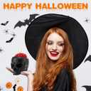 Halloween Decorations Indoor - Halloween Candle, Skull Bleeding Candle Gothic Decorations for Home Table Bar Indoor Room - Spooky Decor for Table Room, Black