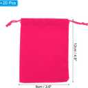 PATIKIL Velvet Gift Bags, 20 Pack 4 x 4.8 Inch Velvet Drawstring Jewelry Pouches Mini Gift Packaging Bag for Wedding Favor Party Birthday Festivals, Rose Red