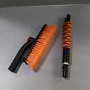 33" Extendable Snow Brush and Ice Scraper for Car Windshield, 2-in-1 Car Snow Brush & Ice Scraper with 360 Pivoting Brush Head and Comfortable Foam Grip for SUV Trucks Sedans,Orange