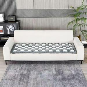 Pet Couch Covers for Sofa Protector for Dogs Washable Backseat Pet Bed Mat Dog Bed Non-Slip Travel Pet Mat Fit (Gray+White, for Cars/SUV/Small Truck (54"24.8"))