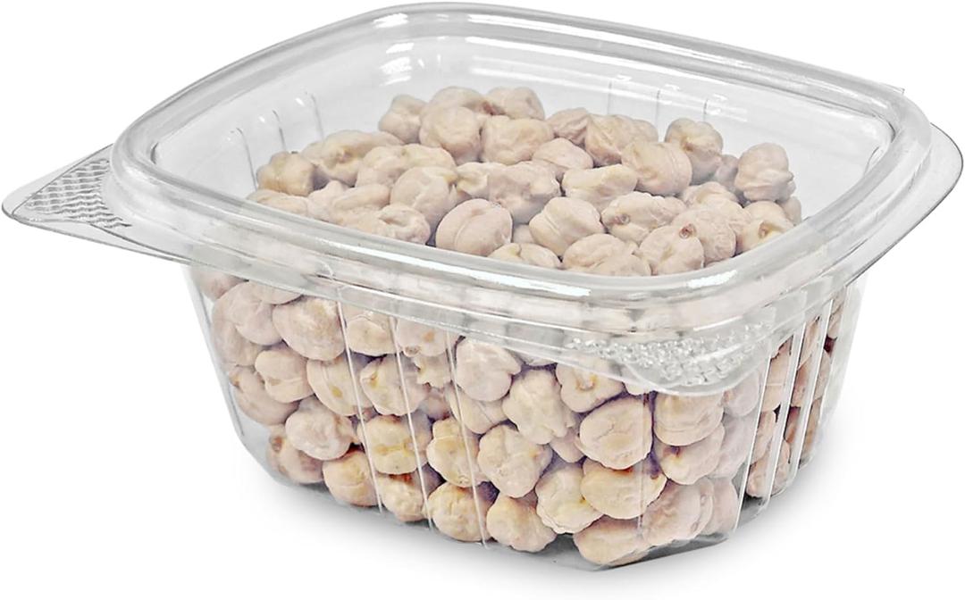 6oz RPET Clear Hinged Lid Deli Container - 400Pcs