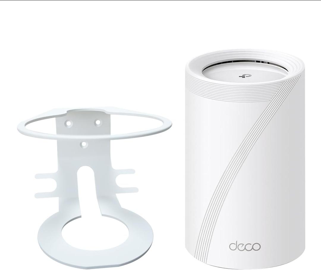 ALLICAVER 1 Pack Metal Wall Mount Bracket Compatible with Deco WiFi 7 Fits BE63/ BE65/BE10000/BE11000 Mesh Wi-Fi 7 System Space-Saving Holder for Whole Home Mesh System