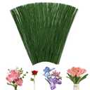 Phinus Flower Stems 250P, 13.8 Inch Artificial Flower Stems, Dark Green Flower Wire, Fake Flower Sticks for Paper Flower, Bouquets, Wreaths and DIY Projects