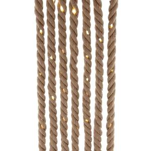 Kurt S. Adler 30-Light 118-Inch Battery-Operated Natural Brown Rope Light Set with Warm White Super Bright LED Bulbs