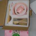 Clay&Fire Matcha Whisk Set, 9 pcs Ceramic Matcha Set, Gifts for Women,Matcha Bowl with Spout and Whisk, Matcha Kit for Matcha Lovers, Ideal Gift Christmas, Birthday, Anniversary (Pink)