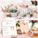 2 x Mimosa Bar Wooden Sign with Stand, Minimalism Decor Wedding Welcome Sign, Bridal Shower Sign, Bar Decoration Supplies, Wedding Shower Supplies, Party Supplies