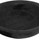Hand Carved Wooden Decorative Bowl for Home Entryway Decor, Wood Centerpiece Bowl for Coffee Table Decor, Wood Dough Bowl for Farmhouse Decor (Black)