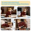 ROZKITCH Cat Cover to Stop Overgrooming, Cat Body Suit Long Leg Cover Back Legs Anti Scratch Clothing Onesie Pants Hairless Cat Pajamas Brown XL