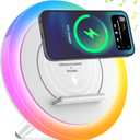 Wireless Charger Speaker with Lights,4 in 1Color Changing Modern Bluetooth Lamp,Personalized Trendy Stuff, Best Birthday Teenage Girls Boys Gifts Ideas