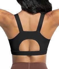Comper Racerback Sports Bras for Women High Impact Workout Bra Medium Support Wide Straps Running Sport Bras Yoga Tank Tops