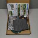 Magnetic Fish Tank Cover with Feeding Window Green Frame Grey Fiberglass Mesh, DIY Fish Tank Lid for Preventing Fish from Jumping Out and Reptile Escaping Adjustable Size Fit Tank Size Max 35''X19'' (39"x19" (100x50cm))