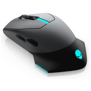 Alienware Wired/Wireless Gaming Mouse AW610M  16000 DPI Optical Sensor, 350 Hour Rechargeable Battery, 7 Buttons, 3ZONE 16.8m AlienFX RGB Lighting, Ergonomic  Dark Side of the Moon
