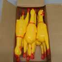 6 Pcs Large Screaming Chicken Dog Toys,Yellow Rubber Chicken 12 inch,Squeeze Squeaky and Screaming Chicken,Prank Novelty Toy for Kids or Adults
