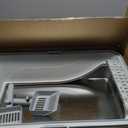 2PACK Stainless Steel Cat Litter Boxes, XL Large Metal Litter Box with High Sides Lid, Odor Free Litter Pan Include Scoop Easy Cleaning Anti-Scratch Kitty Cat Box Anti-Urine Leakage, Non-Sticky