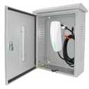 EV Charger Cover for Tesla Wall Charger, Outdoor EV Charger Box with Two Sizes of Cable Entry Ports, Compatible with Multiple Chargers, Lockable, Waterproof and Dustproof, 23.6 x 16.9 x 8.3''