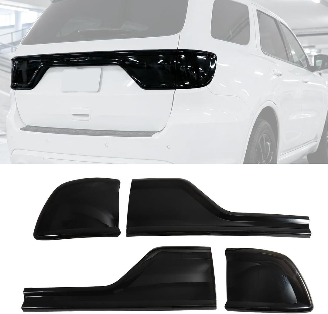 Smoked Black Tail Light Cover for Dodge Durango 2014-2024