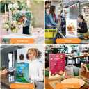 2 x PANDAMAN Acrylic Sign Stands 8.5 x 11 - 2 Pack Vertical Double Sided for Display, Plastic Flyer Holder for Picture Paper for Mall Office Home Store Restaurant