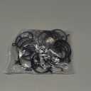 24 piece 2” Black Eyelet Curtain Rings with 30 PCS Drapery Pins for Window Treatment Hardware, Black Drapery Rings fit up to 1.8” Curtains Rod