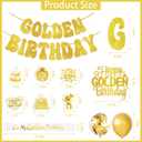 Golden Birthday Party Decorations, Includes It's My Golden Birthday Sash, Banner, Balloons, Cake Topper, Cupcake Toppers for Teens, Women and Men Theme Birthday Party Supplies Gifts Ideas
