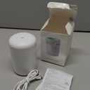 Portable Mini Humidifier, Colorful, Cool Mist, USB Powered. Perfect for Bedroom, Office & Car (300ml, White)