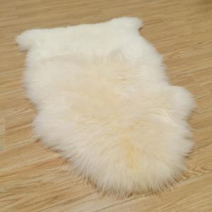 Kopal Genuine Australian Sheepskin Rug, Real Lambskin Area Rug, 2x3 ft Single Pelt, Natural White