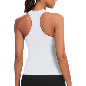 Sports Bra for Women, Wide Straps Racerback Built-in Bra Tank Tops,Gym Yoga Sports Shirts Running Athletic Crop Top (M)