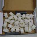 Homemory 24Pcs Flameless LED Tea Lights with Remote & Timer, 400+Hours Realistic Flickering Battery Candles for Seasonal, Tabletop, and Centerpieces Decor (Warm White Glow, White Base)