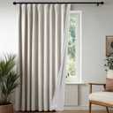 Deconovo Pinch Pleated Blackout Curtains, Faux Linen 100% Light Blocking Thermal Drapes for Bedroom & Living Room, (60" W x 84" L (Pack of 1), Natural)