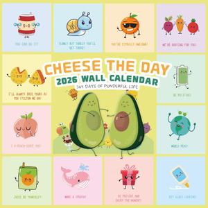 5 x 2026 Funny Calnedar - 2026 Wall Calendar with 365 Funny Puns, Cute Calendar 2026 from January to December 2026, 12'' x 12'' for Family, Friends (Yellow)