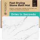 Stone Bath Mat, Diatomaceous Earth Non-Slip Stone Shower Mat - Quick Drying Absorbent Bath Mats for Bathroom - Elegant & Modern Design, Easy to Clean (23.5 x 15) - Sandstone