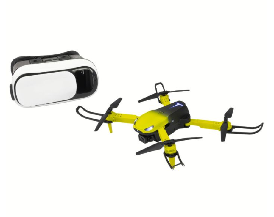 Sky Rider Goldfinch Quadcopter Drone with Wi-Fi Camera and VR Goggle Value Pack, DRW514VPY