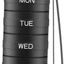 7 Compartment Pill Organizer for Travel and Outdoor Activities, Black