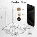 Plate Stands for Display, 1 Pack Clear Acrylic Display Easel with Adjustable Pegs for Decorative Plate, Books, Records, Plaque, Picture Frame, Platter Tabletop Art (1-Pack)