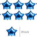 10pcs Star Shape Foil Mylar Helium Balloon 18" Balloon Birthday Party Decoration Foil Balloons,Wedding,Baby Shower Decor - Blue