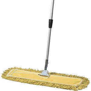 24 Inch Yellow Commercial Dust Mop & Floor Sweeper with Extendable Handle Mop for Hardwood, Tile, and Concrete Floor Cleaning