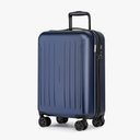 KYME Suitcase Hardshell With Double Spinner Wheels, PC+ABS TSA Lock Travel Luggage (Navy Blue, 20" Carry On)